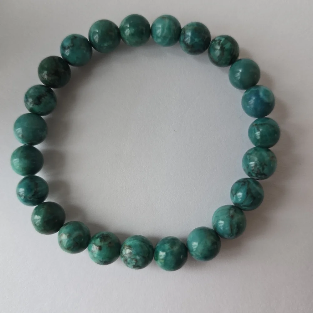7-8mm Blue Apatite bracelet - Picture 4 of 9